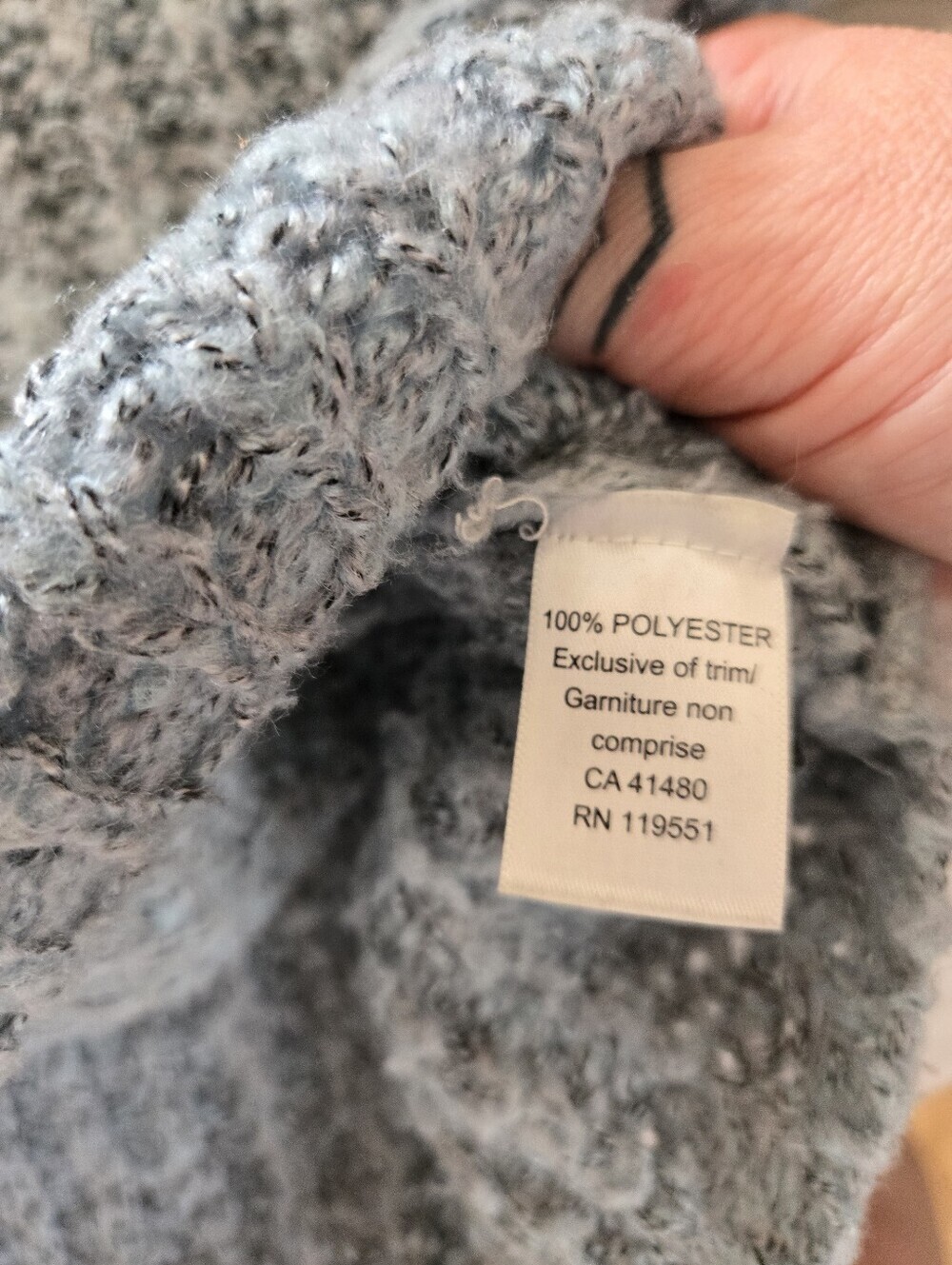 Gentle Fawn (136$) | Light Blue Chunky Knit Crewneck Sweater, Size L - Picture 8 of 8